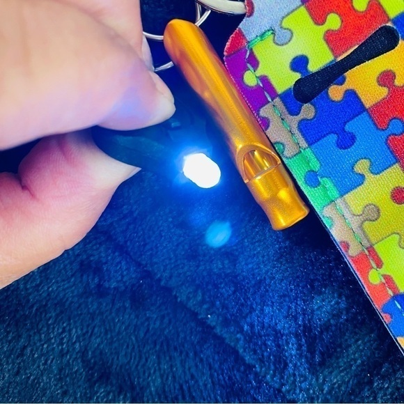 Water Bottle Pocket Key Finder Whistle Flashlight Compass - Picture 7 of 9